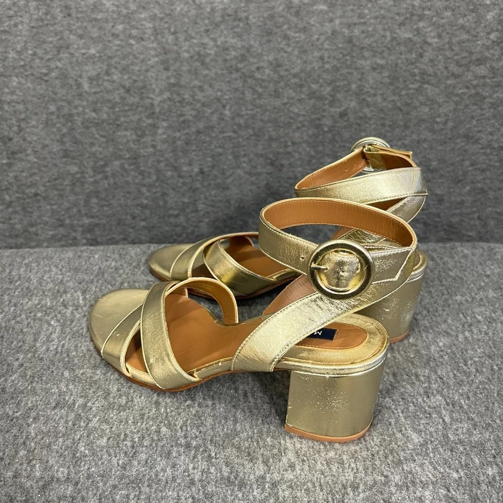 Margaux The Uptown Sandal EU 36.5 US‎ 6.5 Metallic Gold Nappa Leather Bridal